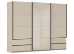 Schwebetürenschrank Elara Champagner Glas