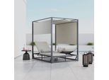 Sonnenliege Aviva Creme Outdoorstoff/Metall