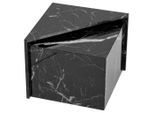 Livetastic , Schwarz Hochglanz , Holzwerkstoff , Marmoroptik , quadratisch , 50x41.5x50 cm ,