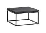 Livetastic , Schwarz , Holz , Mangoholz , massiv , quadratisch , 60x35x60 cm ,
