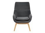Sessel Felia ca. 71x92,5x79 cm Samt Grau