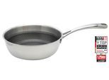 Sauteuse ELO PREMIUM "Relief Evolution Sauteuse", silber (edelstahl), B:25,5cm H:8,5cm L:44,5cm Ø:24cm, Töpfe, Sauteuse, durchgehender Aluminium-Kern, außen magnetischer Edelstahl