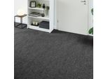 Teppichboden ANDIAMO "Milo, Nadelfilz, Gesamthöhe 2,5 mm, Made in Belgium", grau (anthrazit), B:200cm L:600cm, Polyester, Polypropylen (PP), Teppiche, Teppichboden, Uni Farben, Breite 100 cm oder 200 cm, Wohnzimmer, strapazierfähig