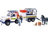 Spielwelt SIMBA "Feuerwehrmann Sam, Tierrettung mit Anhänger", bunt, Spielfigurenwelten, KinderL:34cm, Kunststoff, Spielwelt, L:34cm