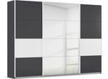 Schwebetürenschrank RAUCH "Kleiderschrank Schrank Garderobe Ankleide Schlafzimmerschrank CORTONA", grau (graumetallic, alpinweiß), B:315cm H:229cm T:62cm, Holzwerkstoff, Schränke, Schwebetürenschrank, inkl. Inneneinteilung, 2 Stoffboxen extra Einlegeböden MADE IN GERMANY