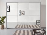 Schwebetürenschrank RAUCH "Kleiderschrank Schrank Garderobe OTELI inkl. 3 Innenschubladen", grau (seidengrau), B:278cm H:233cm T:68cm, Holzwerkstoff, Schränke, Schwebetürenschrank, inkl. Passepartout optional mit Beleuchtung MADE IN GERMANY