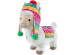 Kuscheltier HEUNEC "Lama, 30 cm", weiß, Plüschfiguren, KinderH:30cm, Polyester, Kuscheltier, mit Mützchen und Decke, H:30cm