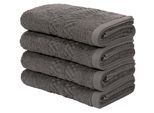 Handtuch OTTO HOME "Regona, Handtücher 50x100cm, flauschig und weich, 500gr/m²", grau (anthrazit), B:50cm L:100cm, Frottier, Obermaterial: 100% Baumwolle, Handtücher, Handtuch, Premium Handtücher mit Bordüre, Set, 100% Baumwolle, 5 Jahre Garantie, Topseller