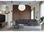 Ecksofa TRENDMANUFAKTUR "Luzi, wahlweise mit Schlaffunktion & Bettkasten., L-Form", schwarz (graphite), B:280cm H:80cm T:168cm, 92% Polyester, 8% Nylon, Sofas, Ecksofa, Designsofa mit tollem Sitzkomfort, Metallfüße schwarz, Breite 280 cm