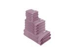Handtuch TOM TAILOR "Handtuch Color Bath 12er Pack" Gr. M, lila (mauve), B:50cm, Obermaterial: 100% Baumwolle CO., Handtücher, Handtuch