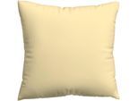 Kissenbezug SCHLAFGUT "Premium Kissenbezug Woven Satin (1 St)", gelb (gelb mid), B:40cm L:40cm, Mako-Satin, Obermaterial: 100% Baumwolle, Kissenbezüge, Kissenbezug, Ton-in-Ton Reißverschluss, Fadendichte von 300tc, Uni, OEKO Tex