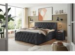 Boxspringbett ED EXCITING DESIGN "Cashfield", inkl. zwei Bettkästen & Topper", schwarz, B:180cm L:225cm, 100% Polyester, Komplettbetten, Boxspringbett, erhältlich in den Größen 160x200cm und 180x200cm