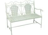 Gartenbank GARDEN PLEASURE "Lascar", beige (naturweiß), B:120cm H:95cm T:48cm, Stahl, Sitzbänke, Gartenbank