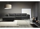 Ecksofa TRENDMANUFAKTUR "Luzi, wahlweise mit Schlaffunktion & Bettkasten., L-Form", grau (eiffel tower), B:280cm H:80cm T:168cm, 100% Polyester, Sofas, Ecksofa, Designsofa mit tollem Sitzkomfort, Metallfüße schwarz, Breite 280 cm