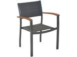 Gartensessel MERXX "Paxos", grau (graphit, grau, natur), B:63cm H:84cm T:54,5cm, Sessel, Gartensessel