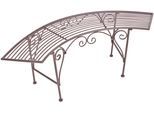 Gartenbank GARDEN PLEASURE "Romantik", braun (rost), B:125cm H:47cm T:46cm, Stahl, Sitzbänke, Gartenbank