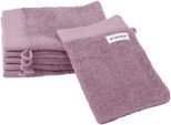 Waschhandschuh TOM TAILOR HOME "Waschhandschuh COLOR BATH", lila (cozy mauve), B:16cm L:21cm, Frottier, Frottier, Handtücher, Waschhandschuh