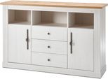 Sideboard OTTO HOME "Westminster S", pinie weiß, wotan eiche, B:150cm H:96cm T:41cm, Sideboards, Sideboard, im romantischen Landhausstil