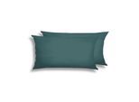 Kissenbezüge FLORELLA "UNI jaspis Edel-Satin, 100% Baumwolle", blau (jaspis), B:40cm H:80cm L:80cm, Satin, Obermaterial: 100% Baumwolle CO., Kissenbezüge, Kissenbezüge