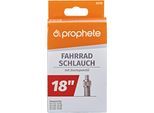 Fahrradschlauch PROPHETE "Fahrradschlauch", schwarz, Fahrradschläuche, 48mm, Dunlopventil (DV), 18 Zoll (45,72cm), Fahrradschlauch