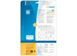 Folienetiketten HERMA 4684, permanenthaftend, selbstklebend, bedruckbar, No-Label-Effekt, B 52,5 x H 29,7 mm, transparent, 1000 Stück/25 Blatt