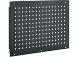 Schäfer Shop Pure Seitenblende für manuell höhenverstellbare Arbeitstische AST31, 38 x 10 mm Lochraster, bis 50 kg, Stahl, anthrazitgrau