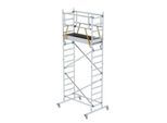 Munk Rollgerüst, Aluminium-Rundrohr, Arbeitshöhe bis 7,2 m, Fahrbalken 1.500 mm, GS-geprüft, DIN EN 1004, H 3,30 m