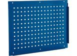 Schäfer Shop Pure Seitenblende für manuell höhenverstellbare Arbeitstische AST31, 38 x 10 mm Lochraster, bis 50 kg, Stahl, enzianblau