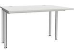 Schäfer Shop Genius Schreibtisch MODENA FLEX, Breite 1200 mm, beidseitig verkürzt, lichtgrau