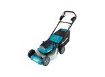 Makita DLM536PT2 Akku-Rasenmäher 2x18V / 5,0 Ah, 2 Akkus + Ladegerät | für Rasenflächen bis zu 560 m² | mit Grasfangkorb und Mulchfunktion |)