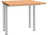 Schäfer Shop Genius Schreibtisch MODENA FLEX, Breite 800 mm, beidseitig verkürzt, Buche