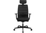 Schäfer Shop Select SSI PROLINE NEW WORK Bürodrehstuhl Netz Schwarz, mit Kopfstütze, Gestell Schwarz