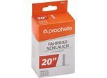 Fahrradschlauch PROPHETE "Fahrradschlauch", schwarz, Fahrradschläuche, 48mm, Autoventil (AV), 20 Zoll (50,80cm), Fahrradschlauch