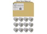 Etiketten G&G, kompatibel zu Zebra 800264-305, 102 x 76 mm, selbstklebend, beschichtet, perforiert, Thermopapier, weiß, 12 x 930 Stück