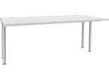 Schäfer Shop Genius Schreibtisch MODENA FLEX, Breite 1800 mm, beidseitig verkürzt, lichtgrau