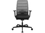 Schäfer Shop Select SSI PROLINE NEW WORK Bürodrehstuhl Netz Grau, Gestell Schwarz