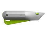 SLICE Sicherheitsmesser, für Links-/Rechtshänder, Auto-Klingenrückzug, Metall, blau-grau