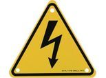 Warnschild-Hybrid-Blitz, Aluminium, 100 mm