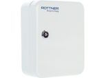 Rottner Schlüsselkassette TS 20, Zylinderschloss, für 20 Schlüssel, B 165 x T 85 x H 205 mm, Stahl, lichtgrau