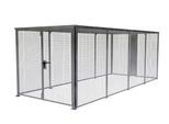 Lagerbox LBM 6000, abschließbar, Doppelflügeltor, B 2160 x H 1985 mm, zur Bodenbefestigung, Baukastensystem, B 2450 x T 5885 x H 2100, feuerverzinkt