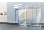 Raucher-Unterstand Mottez, Größe 2 m², B 1220 x T 2350 x H 2205 mm, PC und Stahl, transparent