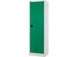 Schäfer Shop Select Umweltschrank, B 600 x T 500 x H 1935 mm, 3 Wannen à 11 Liter + WHG-Wanne 7 Liter, lichtgrau/türkisgrün