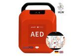 Defibrillator MedX5 HeartSave YA, automatische Schockabgabe, Sprachausgabe DE/EN, LCD-Anzeige, IP55, mit HLW-Feedback-Sensor
