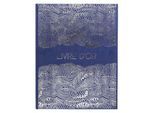 Exacompta Gästebuch Japan Blau 270x220 mm, 100 Seiten Clairefontaine, Silberschnitt & Silberprägung, Kristallbox Fragen Erklären