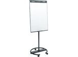 Mobiles Flipchart Legamaster Sketch Easy, magnetische Tafel, Rundfuß, inkl. Abschlageschale, B 680 x H 1050 mm, schwarz-weiß