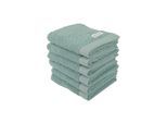 Gästehandtuch TOM TAILOR "Gästetuch Color Bath Guest Towel 6er Pack" Gr. S, grün, B:30cm, Obermaterial: 100% Baumwolle CO., Handtücher, Gästehandtuch