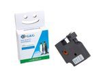 Schriftband G&G, kompatibel zu Dymo D1/S0720540/45014, blau auf weiß, selbstklebend, Kunststoff, L 7 m x B 12 mm, 1 Stück