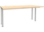 Schäfer Shop Genius Schreibtisch MODENA FLEX, Breite 1600 mm, beidseitig verkürzt, Ahorn
