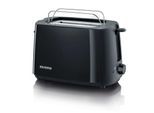 SEVERIN Automatik-Toaster AT 2287, 700 W, wärmeisoliertes Gehäuse, integrierter Brötchen-Röstaufsatz, Röstzeitelektronik, Schwarz