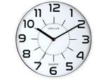 Unilux POP Wanduhr weiss, Durchmesser: 30,5 cm, Quarzuhrwerk, leise schleichende Zeiger, Batterie inklusive